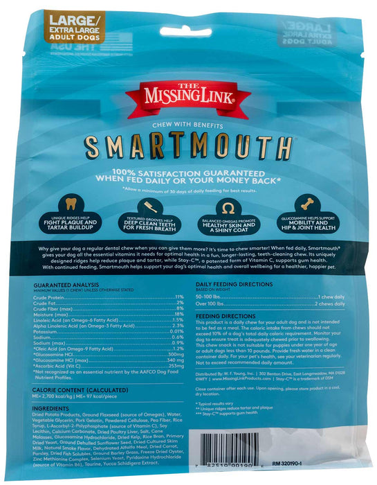 Smartmouth 7-in-1 Dental Chews for Dogs, L/XL, 28 ct -   