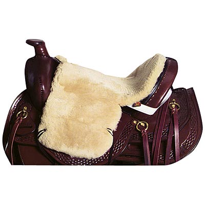 Merino Sheepskin Deluxe Western Seat Saver, Black Sheepskin - Deluxe Western Seat Saver, gold  