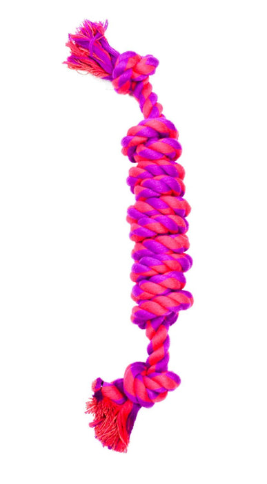 7 Knot Cotton Rope Dog Bone Tug Toy - 1S122 - Purple/Magenta - 15.75" - 3