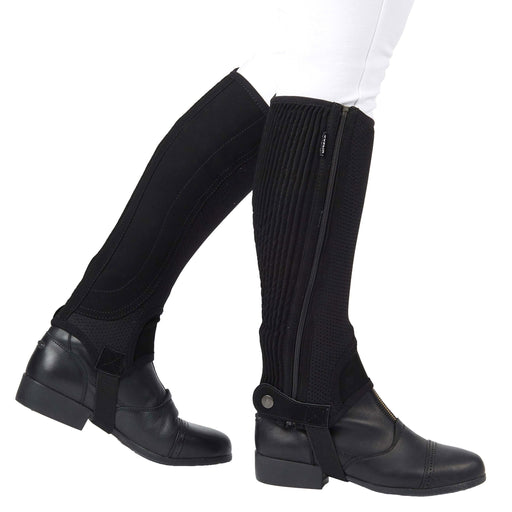 Dublin Easy Care Mesh Women's Half Chaps - Black XLarge 