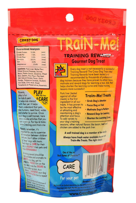 Crazy Dog Train-Me! Training Reward Treats, 4 oz - Bacon  