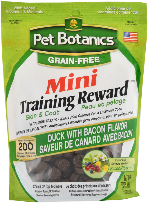 Pet Botanics Grain-Free Training Rewards Mini Treats, 4 oz - Duck/Bacon  