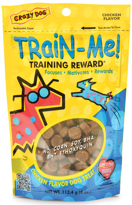 Crazy Dog Train-Me! Training Reward Treats, 4 oz - Chicken  