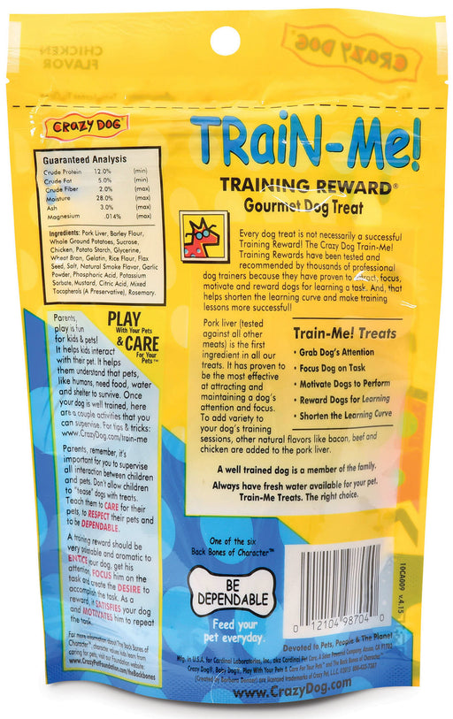 Crazy Dog Train-Me! Training Reward Treats, 4 oz - Chicken  