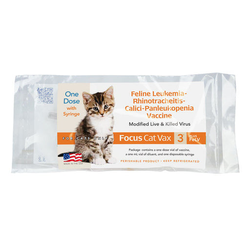 Focus Cat Vax 3 Plus FeLV, 1 Dose - 1 Dose  