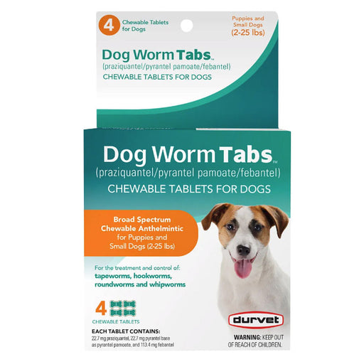 Dog Worm Tabs - 2-25 lbs  