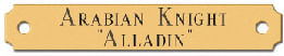 Brass Nameplates for Halter - Brass Halter Plate  -  DISCONTINUED  