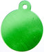 Large Circle Shaped Dog Tag, Lime Green -   