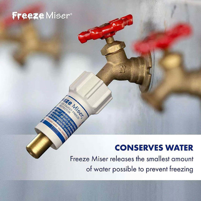 Freeze Miser Outdoor Faucet Freeze Protector - white/brass  