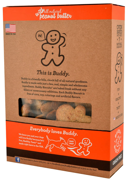 Grain-Free, Oven-Baked Buddy Biscuits, 14 oz - Peanut Butter  