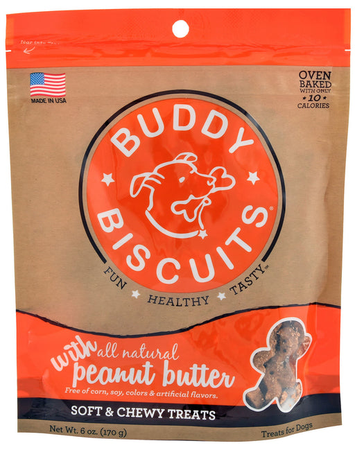 Soft & Chewy Buddy Biscuits, 6 oz - Peanut Butter  