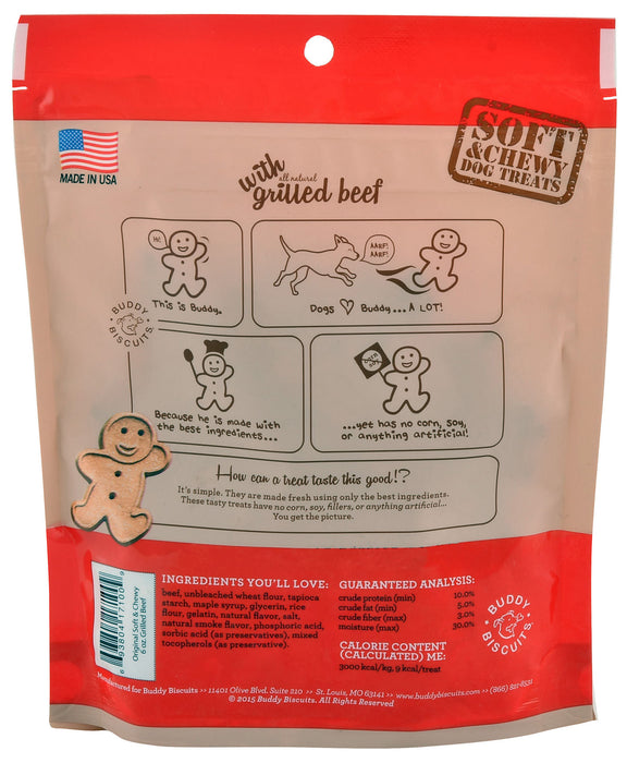 Soft & Chewy Buddy Biscuits, 6 oz - Grilled Beef  