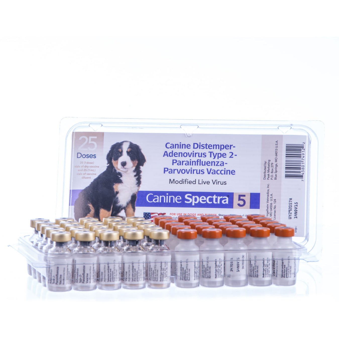 Canine Spectra 5 Dog Vaccine, 25 Dose - 25 Dose  