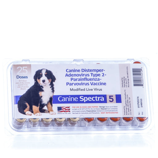 Canine Spectra 5 Dog Vaccine, 25 Dose - 25 Dose  