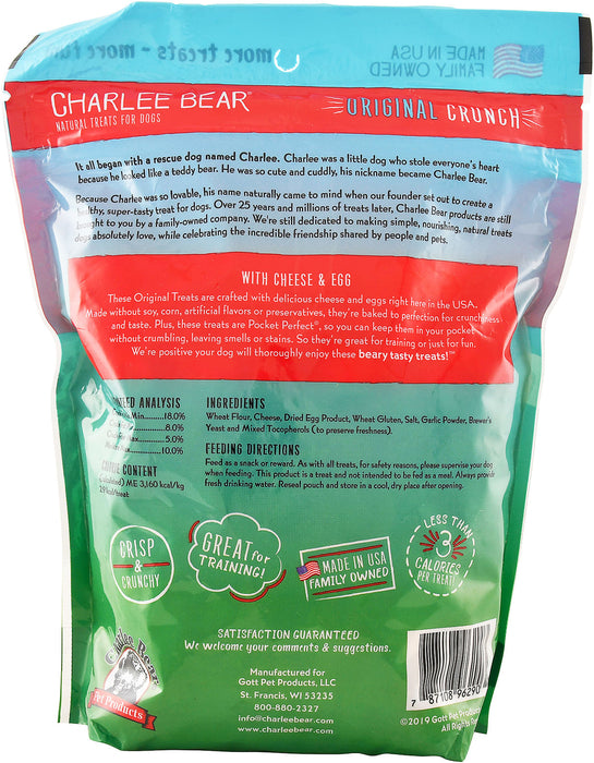 Charlee Bear Dog Treats, 16 oz - Cheese/Egg  