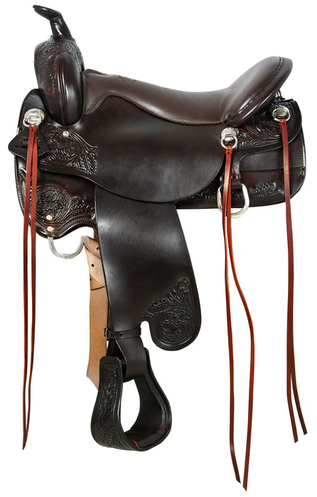 Tucker Custom Meadow Creek Trail Saddle, Wide, Brown - 18.5 in Seat  