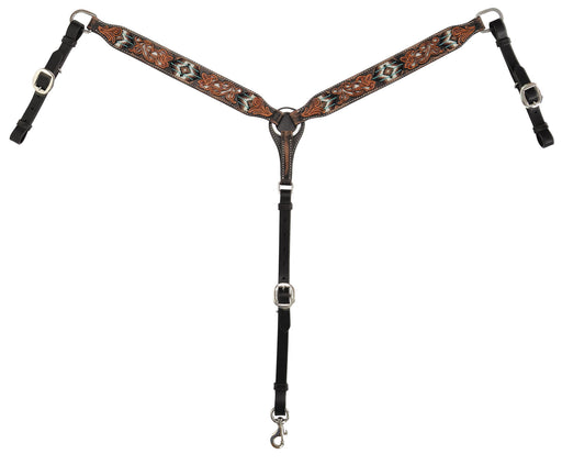 Circle Y Distressed Floral and Beaded Breast Collar, Multi  