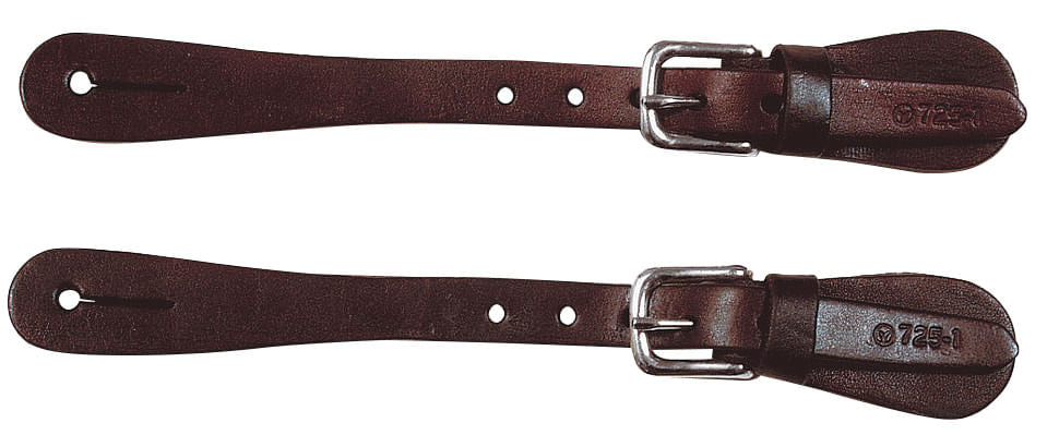 Circle Y Plain Spur Straps, Men's - Walnut  