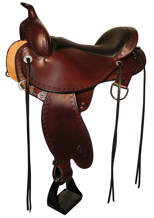 High Horse Custom Alabama Trail Gaiter Saddle, Regular, Walnut - 15 in  