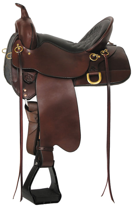 High Horse Custom Big Springs Trail Saddle, Wide, Walnut - 17 in  