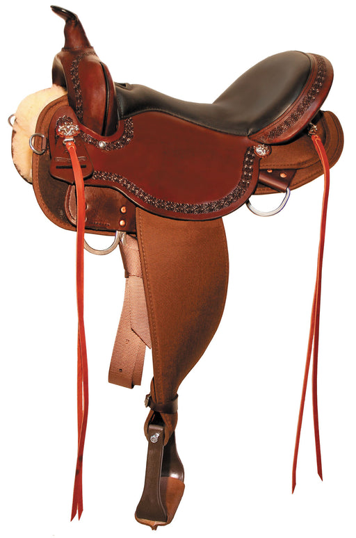 High Horse Daisetta Cordura Trail Saddle, Wide, Tobac - 16 in  