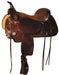 Circle Y Topeka Flex2 Trail Saddle, Wide, Walnut - 15 in  