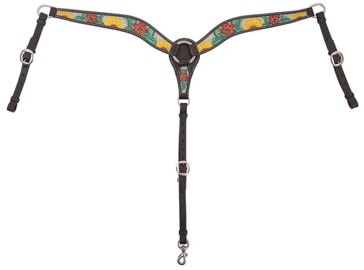 Circle Y Rising Sunflower Breast Collar -   