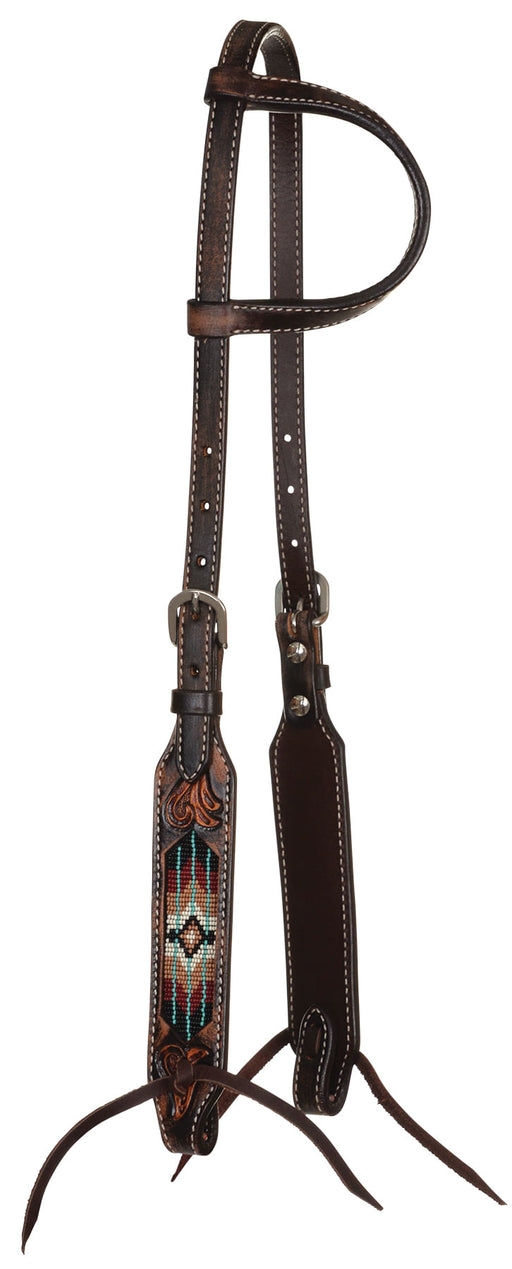 Circle Y Beaded Southwest One Ear Headstall -   