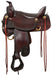 Tucker Custom High Plains Hand Tooled Trail Saddle, Wide, Brown - 18.5 in Seat  