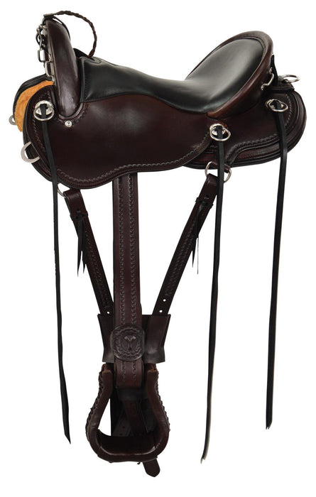 Julie Goodnight Cascade Crossover Trail Saddle, Regular, Walnut - 15 in Seat  