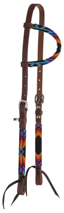 Circle Y Colorful Infinity Wrap Beaded One Ear Headstall -   