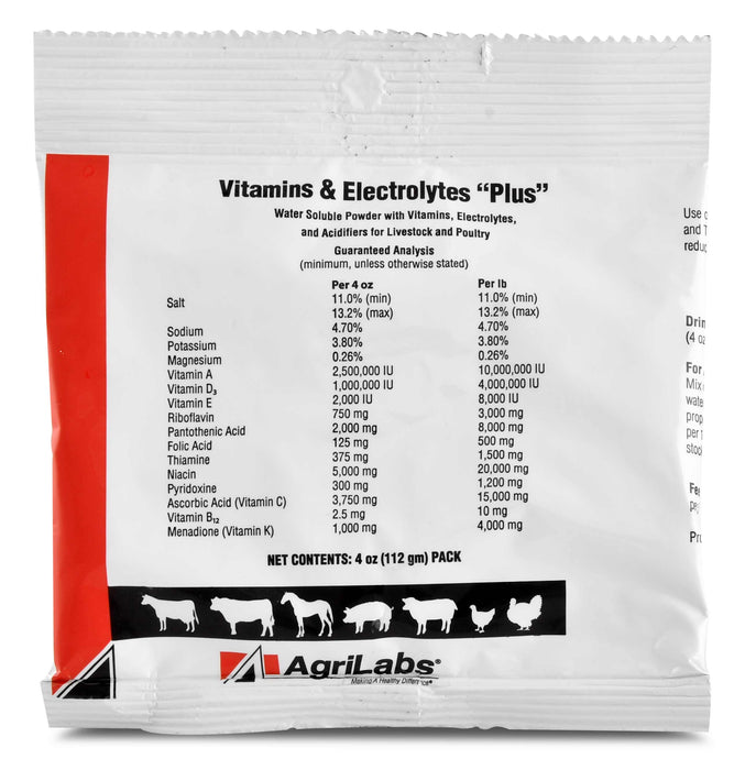 Vitamins & Electrolytes PLUS, 4 oz pkg -   