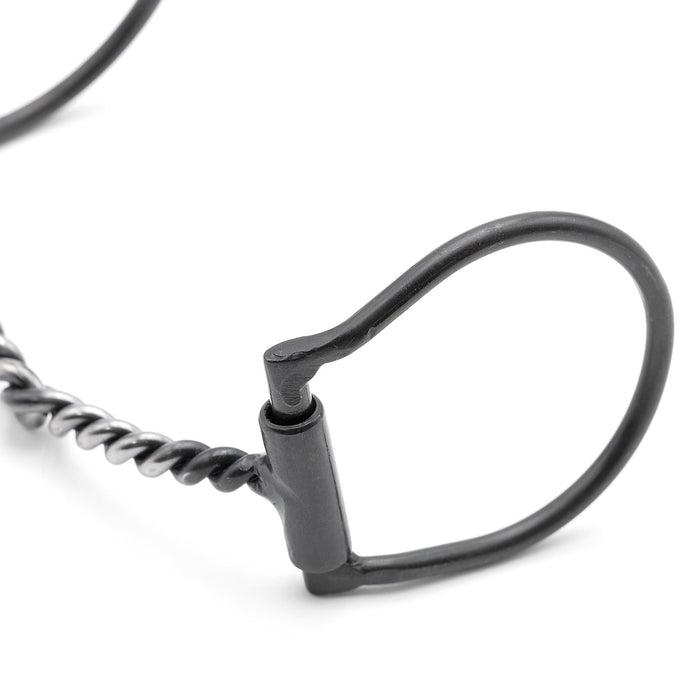 Jeffers Black Steel Offset Dee Horse Bit, Snaffle Mouth