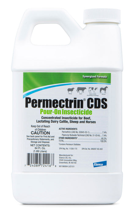 Permectrin CDS Pour-On Insecticide - Permectrin CDS Pour-On, 1/2 gallon  