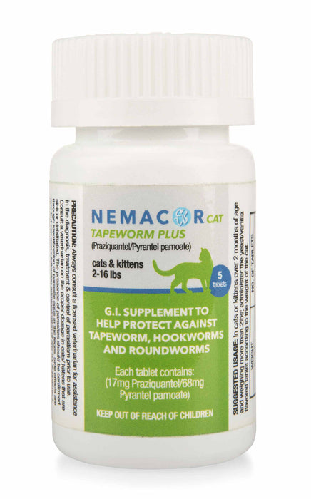 Nemacor Cat Tapeworm Plus - 5 Count  