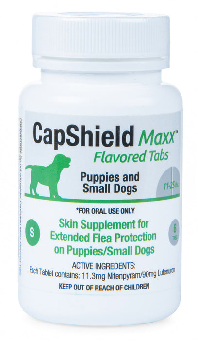 CapShield Maxx Flavored Tabs for Dogs - Small Dogs, 11-25 lbs, 6 ct Single Pack 