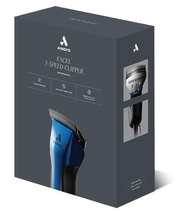 ProClip Excel 5-Speed Clipper w/ Super Blocking Blade, Indigo Blue -   