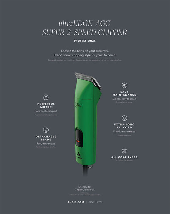 Andis UltraEdge Super 2-Speed Clipper - Lime Green UltraEdge Super 2-Speed Clipper  