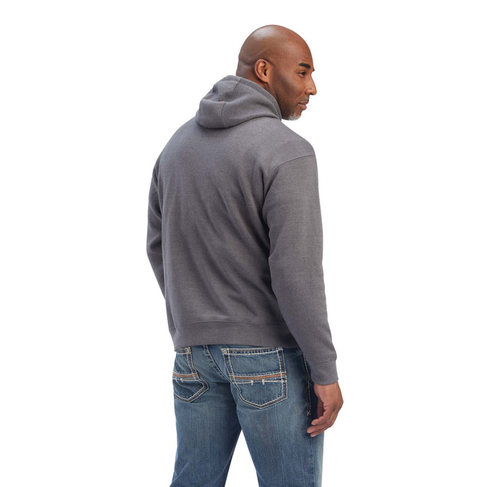 Men's Ariat Pastures Sweatshirt Hoodie, Unisex/Charcoal Heather, XLarge - XXLarge  