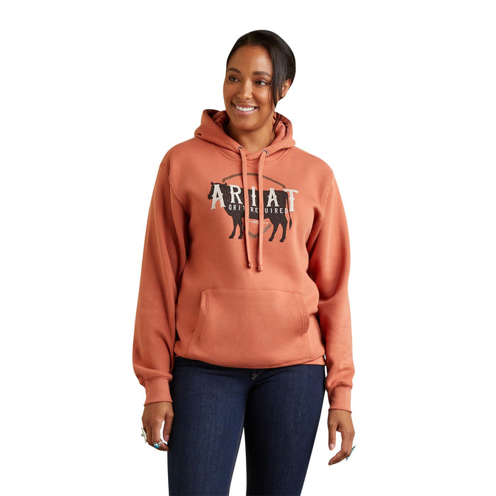 Ariat Womens R.E.A.L. Branded Logo Hoodie, Aragon - XXLarge  