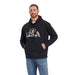 Ariat USA Proud Sweatshirt Hoodie, Unisex, Black - XXLarge  