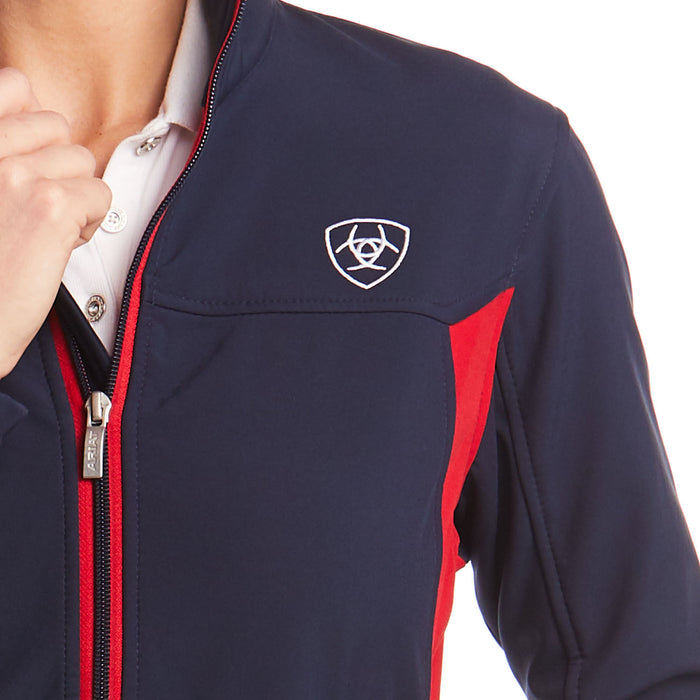 Ariat Team Softshell Jacket, Navy & Red - XXLarge  