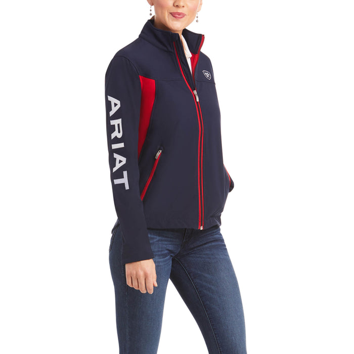 Ariat Team Softshell Jacket, Navy & Red - XXLarge  