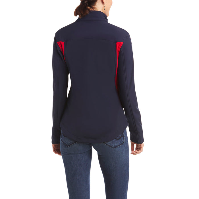 Ariat Team Softshell Jacket, Navy & Red - XXLarge  