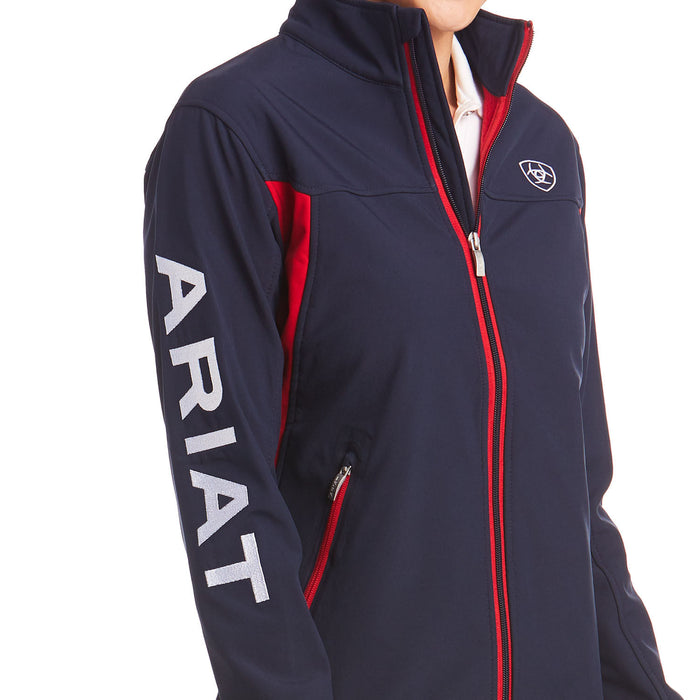 Ariat Team Softshell Jacket, Navy & Red - XXLarge  