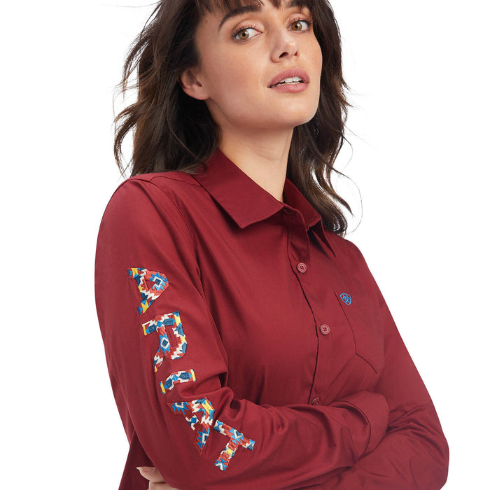 Ariat Team Kirby Stretch Shirt, Rouge Red - XXLarge  