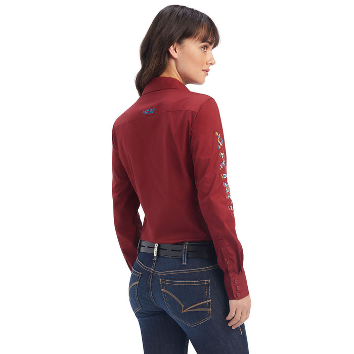 Ariat Team Kirby Stretch Shirt, Rouge Red - Small  