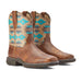 Ariat Womens Anthem Shortie Savannah Boot, Taupe and Turquoise Aztec - 11 B (Extra Narrow)  