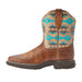 Ariat Womens Anthem Shortie Savannah Boot, Taupe and Turquoise Aztec - 11 B (Extra Narrow)  