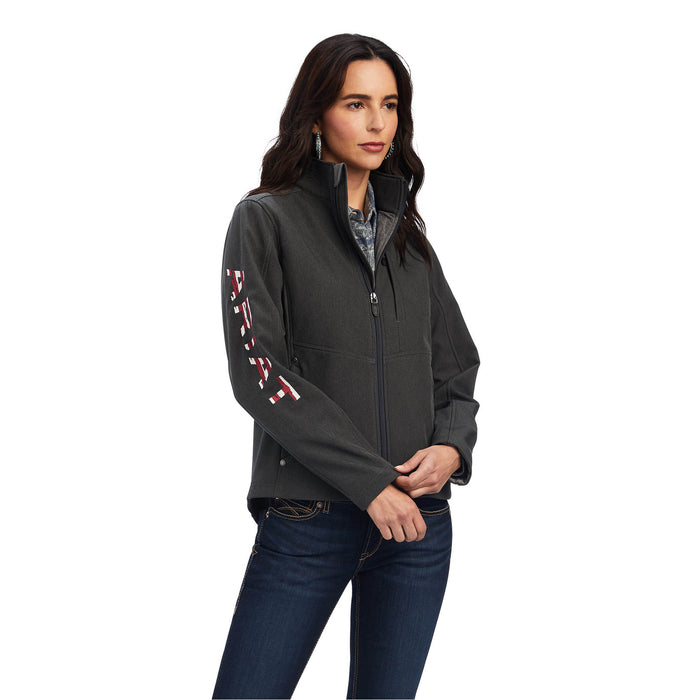 Ariat Women's Team Patriot Softshell Jacket, Heather Charcoal - XXLarge  